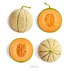 Set of ripe melon