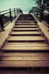 Obraz premium bridge with wooden stairs
