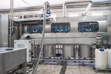 Industrial equipment, part of automatic conveyor, washing and disinfection of reusable plastic...