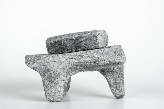 Traditional mexican metate for grind vegetables