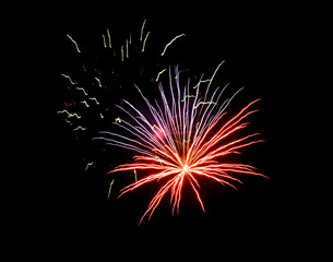 Obraz premium Beautiful Firework in the sky, celebration and new year concept