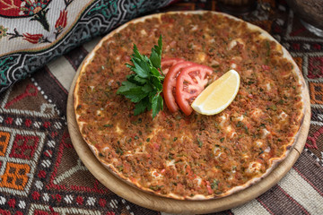 Turkish Lahmacun with Ground Meat