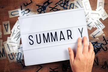 Summary Word on Lightbox