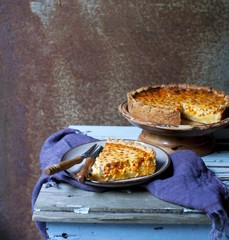 Delicious sweet cake with sea buckthorn