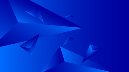 Blue triangle polygon gradient. Element of color vector