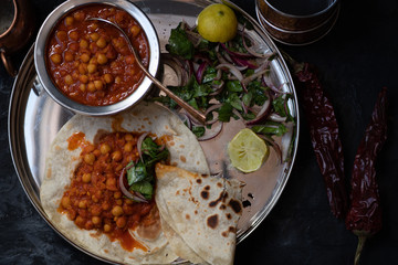 Indian Chickpea Curry and Flatbread