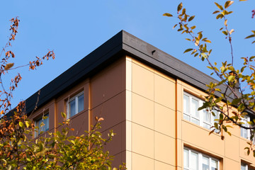 aluminium composite panels to repair , restore , the facade  of  building