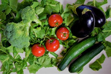 Vegetales variados, vitaminas y saludables