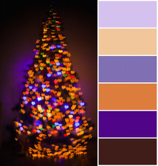 Color matching palette of new year tree