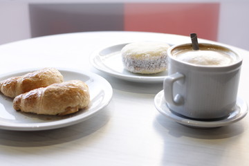 Breakfast American coffee and brunch food Pasto Picante