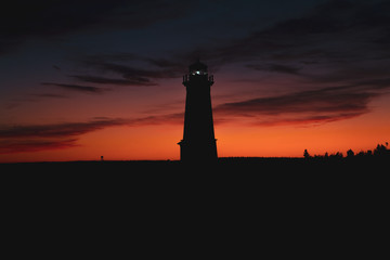lighthouse at sunset