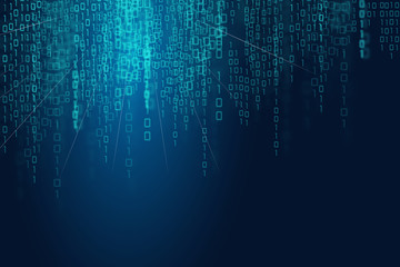 binary data matrix network technology background as digital abstract background