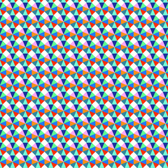 Abstract octagonal background with eight bright colors that look strange.Arts in the form of umbrellas arranged in various colors as a pattern.