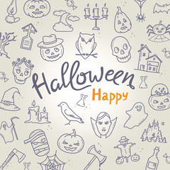 Vector template halloween happy card or banner