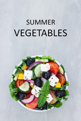 Healthy vegetable greek salad