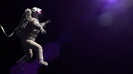 Obraz na płótnie Canvas astronaut performing a spacewalk