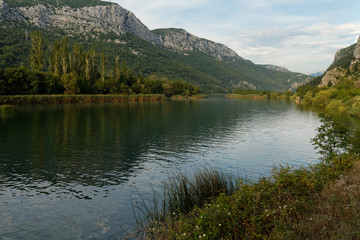 Fototapeta na wymiar The Cetina River near Omis, Croatia