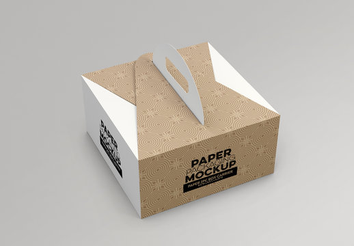 Paper Carrier Box Mockup