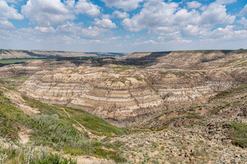 Drumheller Badlands in soft light Horsethief Canyon Alberta Canada