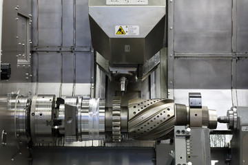 workpiece at CNC machine