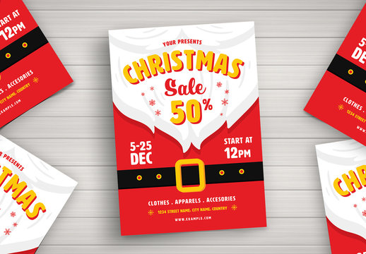 Christmas Sale Graphic Flyer Layout
