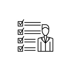 Planning icon. Element of procurement process thin line icon
