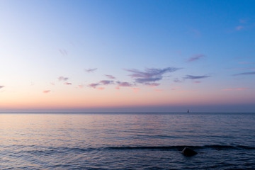 Fototapeta premium Sonnenuntergang am Meer auf Rügen 