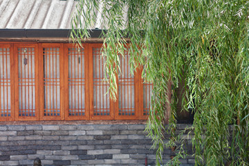 Chinese house style in garden