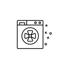 Dryer machine clothes icon. Element of fabric features icon