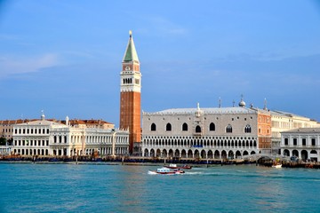 Fototapeta na wymiar St Marks Square as seen from the Venetian Lagoon