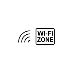 Wi-fi signal icon. Element of public services thin line icon