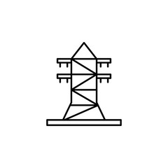 Power line icon. Element of public services thin line icon