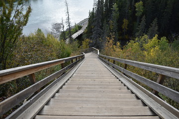 Fototapeta na wymiar river valley stairs