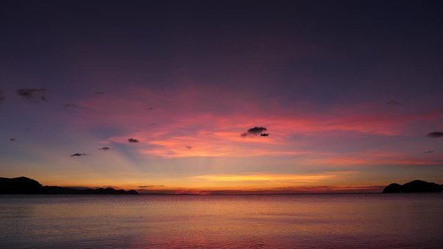 日本海　若狭美浜の夕焼け　福井県三方郡　ドローン