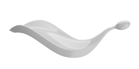 Fresh milk splash on white background