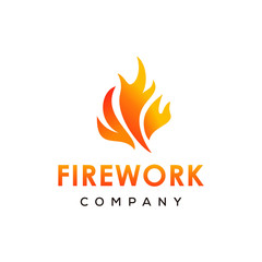 Illustration of blazing abstract fire made beautiful and exotic logo design
