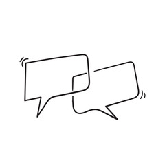 Naklejka premium handdrawn Bubble speech icon design template doodle style
