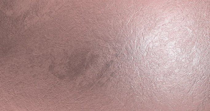 Rose gold foil background. Gold texture 3D rendering loop 4k