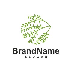 Fototapeta premium Tree of life logo design inspiration isolated, vector