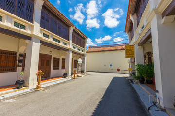 Street that lead to Leong San Tong Khoo Kongsi clan house in Lebuh Cannon, Penang, Malaysia