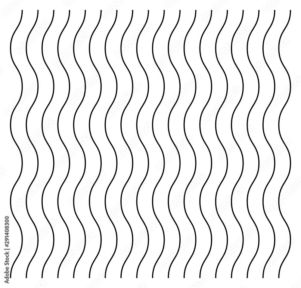 Poster abstract wavy, waving (zigzag) lines element. vertical lines, stripes with billowy, undulate distort