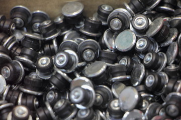 A many nails for snow tyres, studded tires, wheels studding