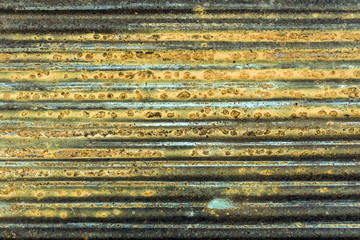 Old rusty zinc wall surface  galvanized, corrugated iron siding vintage texture background