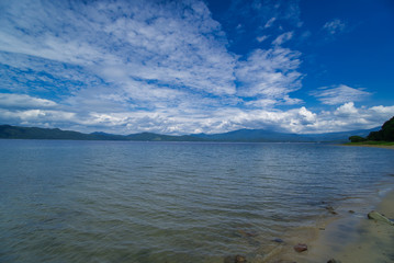 十和田湖　湖　青　空　青森県