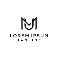 Initial Letter Logo MU, UM, Logo Template - obrazy, fototapety, plakaty