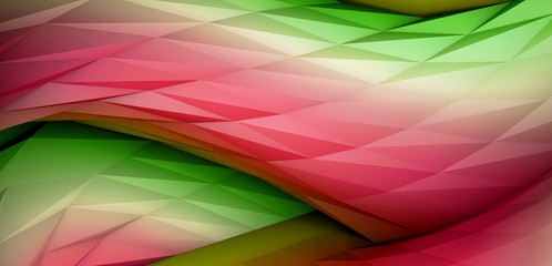 Fototapeta premium Conceptual polygonal close-up abstract gradient fragment in a low poly style. 3D illustration