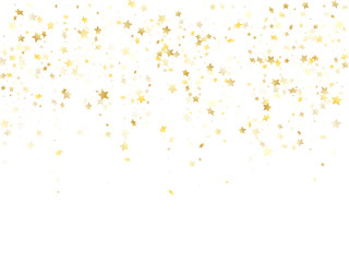 Magic gold sparkle texture vector star background.