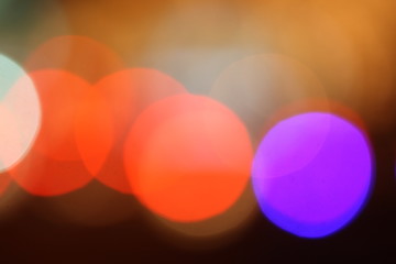 Big circle bokeh on black background