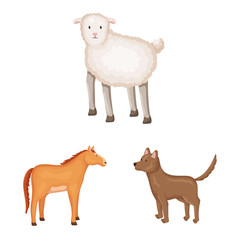 Vector design of farm and food symbol. Collection of farm and countryside stock vector illustration.