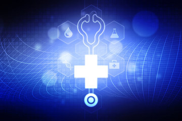 Fototapeta premium 2d rendering medical doctor stethoscope